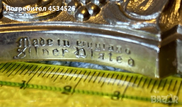  Английски посребрени свещници – Rococo Revival 📅 ок. 1900–1920 г. | Комплект от 2 бр., снимка 5 - Антикварни и старинни предмети - 54170875