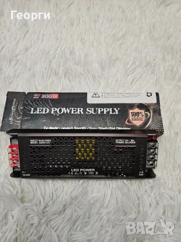 Ново Слим Захранване за LED Ленти 12V 25A 300W (Метално), снимка 2 - Лед осветление - 55710877