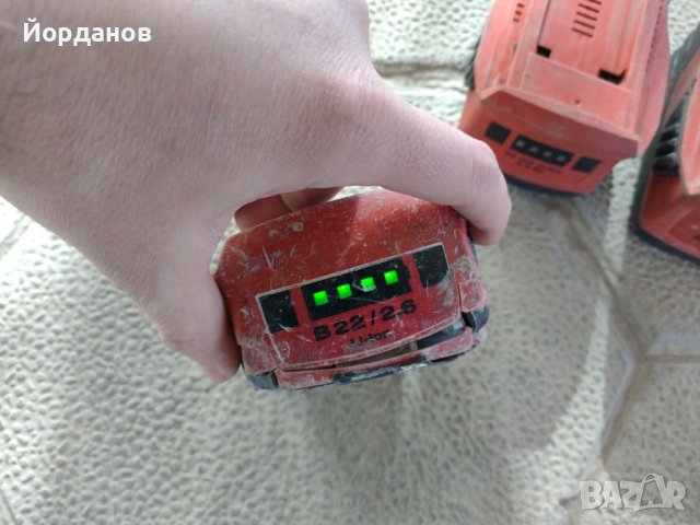 батерия Hilti 22v - 2.6A , снимка 3 - Други инструменти - 44449856