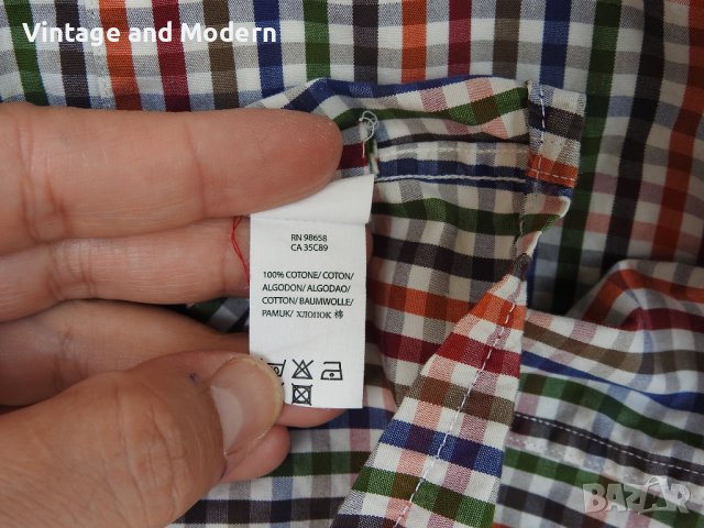 PAUL & SHARK мъжка карирана риза (L), снимка 7 - Ризи - 37022127