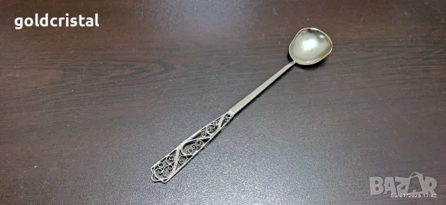 стара коктейлна лъжичка филигран , снимка 8 - Антикварни и старинни предмети - 48562086