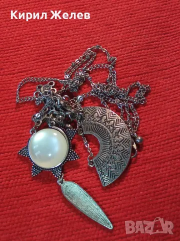 ЕТНОГРАФСКИ СТИЛ СРЕБРИСТА ОГЪРЛИЦА НАКИТ УКРАШЕНИЕ 38807, снимка 9 - Колиета, медальони, синджири - 47034852