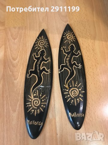 Комплект дървени сувенири от Майорка за стена, снимка 4 - Други - 36853590