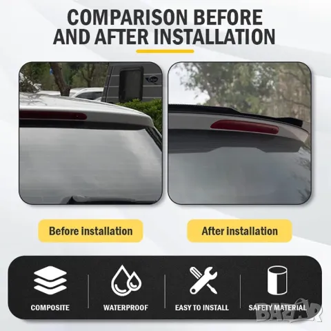 Универсален заден спойлер автомобил, снимка 3 - Аксесоари и консумативи - 48780792