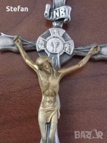 Масивен сребърен кръст, снимка 6 - Антикварни и старинни предмети - 42462951