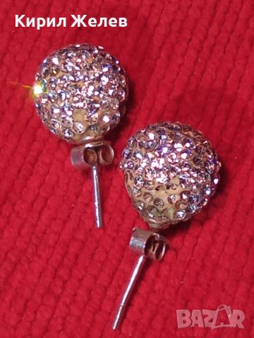 СРЕБЪРНИ СНЕЖИНКИ - ФЕШЪН АРТ ОБЕЦИ ТОПЧЕТА СРЕБРО 925 Част От КОМПЛЕКТ с БЯЛ ЕМАЙЛ и КРИСТАЛИ 36400, снимка 8 - Обеци - 39568509