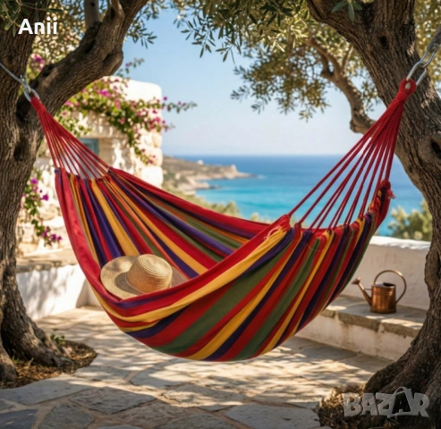 Градиснки червен хамак - идеален за релакс, следобедна дрямка или почивка