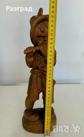 Винтидж фигурка дърворезба, снимка 9 - Статуетки - 52348615