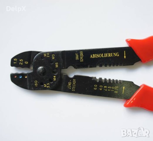 Клещи кербовачни/кримпващи за кабелни обувки, снимка 1