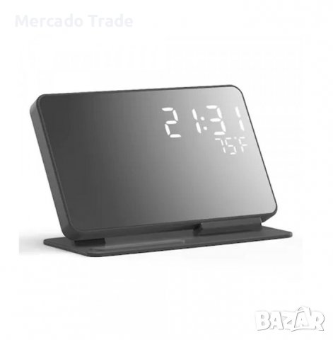 4 в 1 Зарядно Mercado Trade, Станция за зареждане, Часовник и температура, USB, Черен, снимка 2 - Безжични зарядни - 39503822