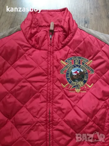 Polo Ralph Lauren Equestrian Vest Suede Trim White Quilted Full Zip - страхотен дамски елек ХЛ