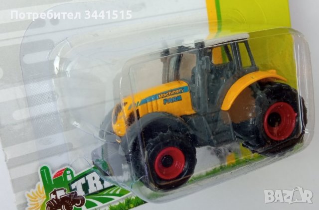 Трактори DieCast комплект 3 броя, дължина 6 см , снимка 7 - Коли, камиони, мотори, писти - 38618930
