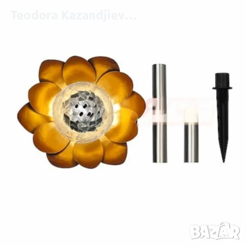 Соларни лотосови цветя – Красота и светлина за вашата градина, снимка 2 - Соларни лампи - 50697817