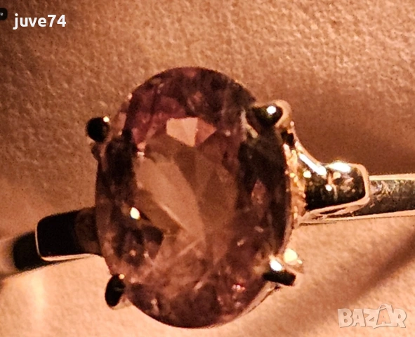 СРЕБЪРЕН ПРЪСТЕН С ЕСТЕСТВЕН СУЛТАНИТ (ТУРЦИЯ)  СЕРТИФИКАТ, снимка 3 - Пръстени - 53297493