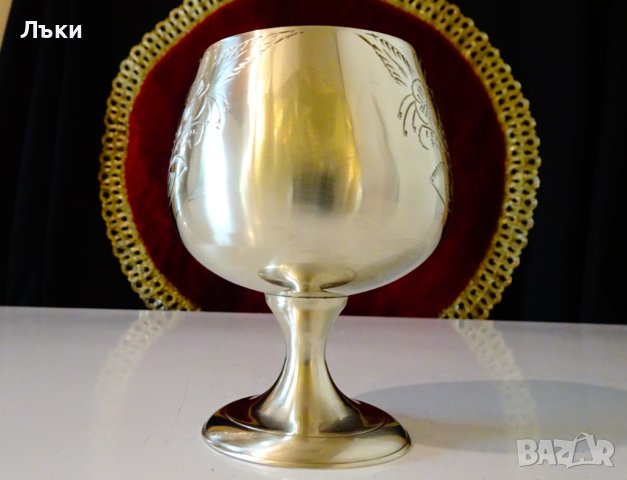 Чаша за вино,бокал от бронз,барок. , снимка 3 - Антикварни и старинни предмети - 42752540