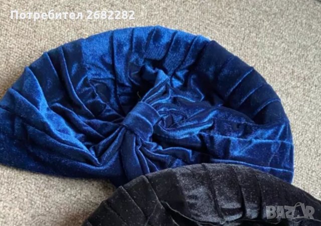 Луксозни плюшени тюрбани - Нови!, снимка 6 - Шапки - 33304811