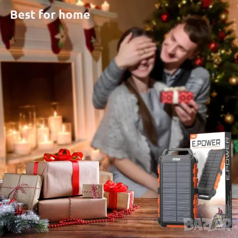 Solar Power Bank 20000mAh, PD 15W, снимка 5 - Външни батерии - 48177189