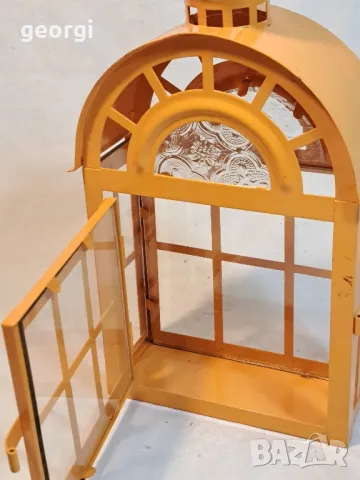 декоративен метален фенер свещник 5/4, снимка 5 - Декорация за дома - 49103806