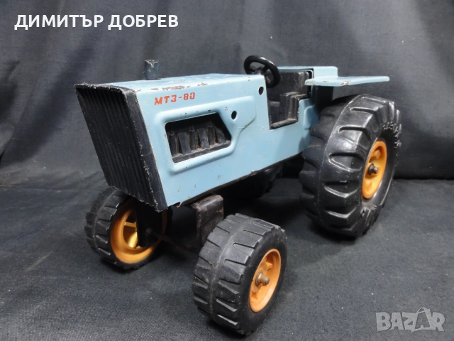 СТАРА РЕТРО СОЦ НРБ МЕТАЛНА ИГРАЧКА ТРАКТОР МИР РАЗГРАД, снимка 6 - Колекции - 52571062