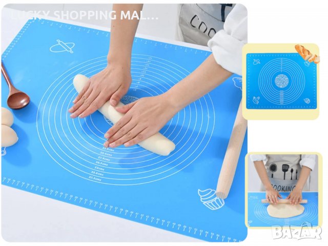 Силиконова подложка за месене и точене, снимка 2 - Съдове за готвене - 39108064