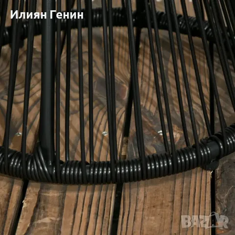 Outsunny Градинска маса от ратан, странична маса, стъклен плот, PE ратан, 40 см x 40 см x 42 см, снимка 6 - Градински мебели, декорация  - 50366061