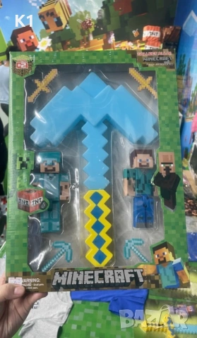 Майнкрафт Меч/Кирка с фигурки и аксесоари Minecraft , снимка 2 - Фигурки - 53380132