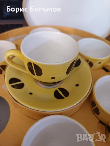 Керамичен сервиз за кафе, снимка 5 - Сервизи - 52339885