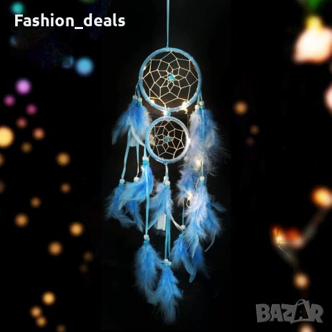 Нов ловец на сънища с цветни пера за окачен декор Занаятчийски подарък, снимка 2 - Декорация за дома - 33772683