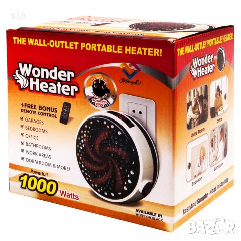 Мини духалка, Мощна печка, Wonder Heater, 1000W, снимка 1 - Отоплителни печки - 27206691