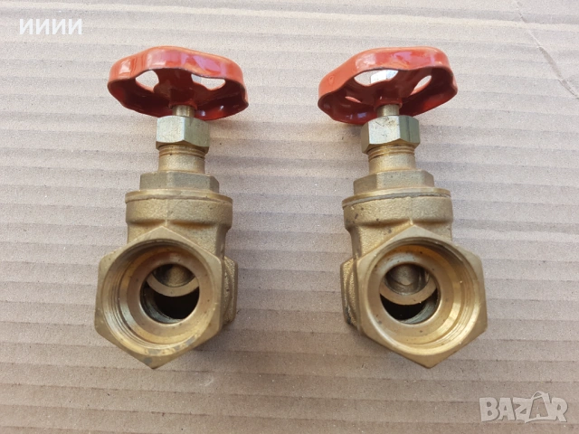 Кран спирателен 1 цол 2 бр, снимка 2 - ВИК - 54308782