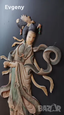 Азиатски ориенталски лакиран панел , снимка 2 - Картини - 49033970