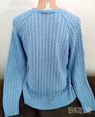 Пуловер в светло синьо , снимка 2 - Блузи с дълъг ръкав и пуловери - 35516081