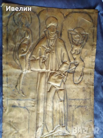 авторско медно пано, снимка 3 - Антикварни и старинни предмети - 30462229