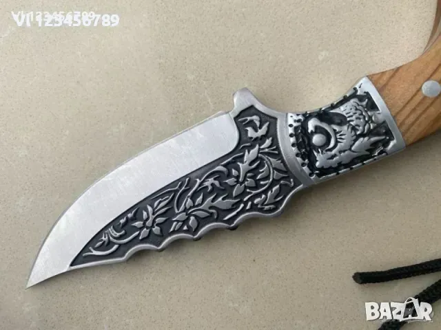 Стабилен ловен нож 98х200 /дране/, снимка 2 - Ножове - 49758506