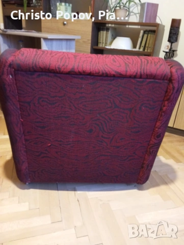 Два фотьойла + табуретка на колела, снимка 4 - Дивани и мека мебел - 53938837