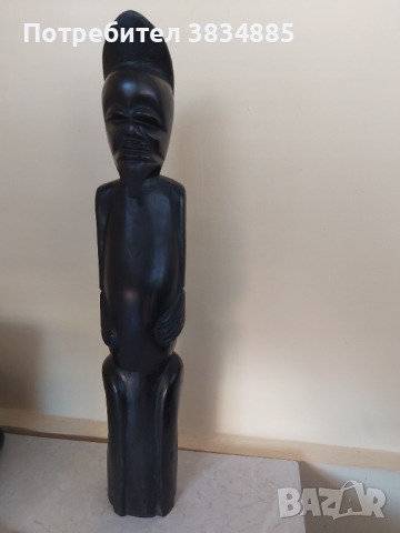 Фигура на монах от абаносово дърво , снимка 3 - Колекции - 44552909