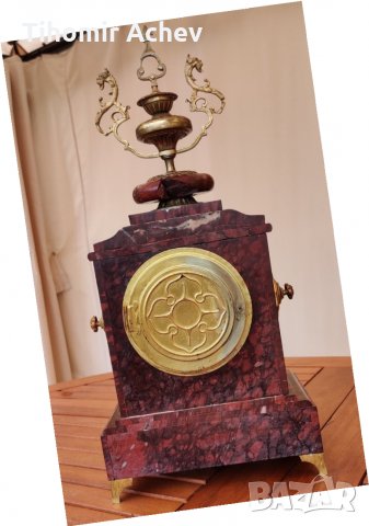 Старинен мраморен каминен френски часовник, снимка 5 - Антикварни и старинни предмети - 31426309