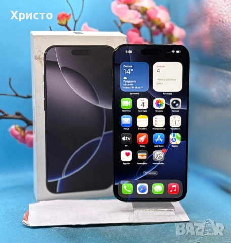 ГАРАНЦИОНЕН!!! Apple iPhone 16 Pro Max, 256GB, 5G, Black Titanium + подарък адаптер Apple , снимка 2 - Apple iPhone - 54103655