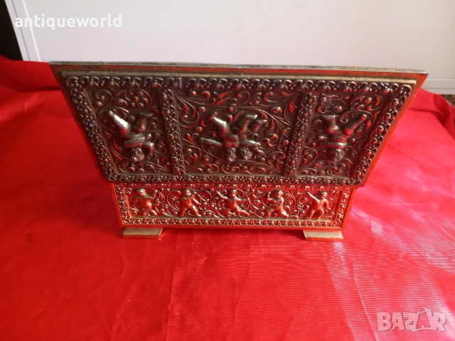 Стара БАРОКОВА Кутия ,Позлата , Херувими , Ангели, снимка 6 - Антикварни и старинни предмети - 51124912