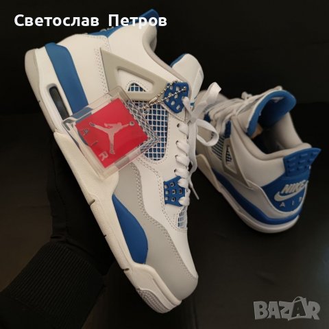 Nike Jordan 4 Blue , снимка 1 - Кецове - 36631715