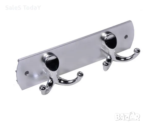 Закачалка за дрехи за стена, 2 куки