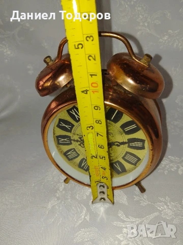 Стар Германски Механичен Будилник - Работи и Звъни с Камбани, снимка 9 - Антикварни и старинни предмети - 51429682