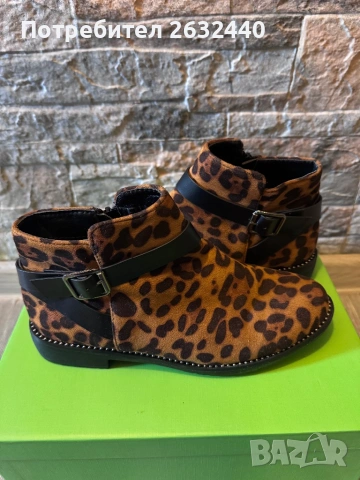 Дамски боти с леопардов десен , снимка 3 - Дамски боти - 54044127