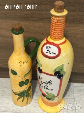 Старинни керамични бутилки за зехтин 