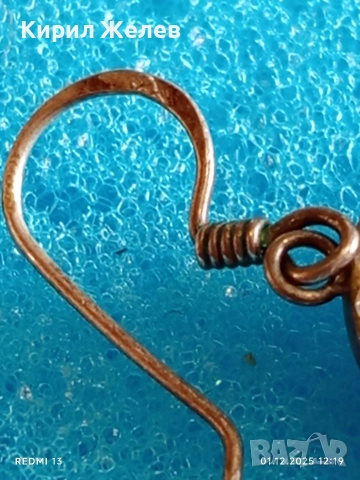 Изискана сребърна обица с бял емайл и кристали 43623, снимка 5 - Обеци - 52606385