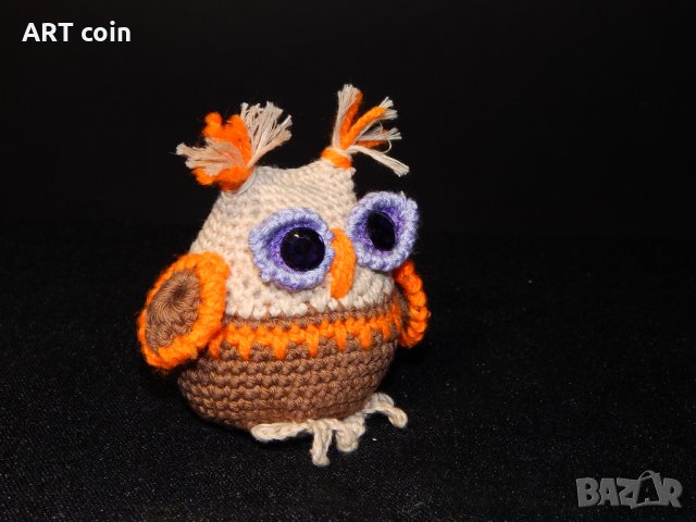 Плетени играчки бухалчета, снимка 3 - Плюшени играчки - 34423044