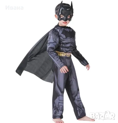 Детски костюм на Батман с мускули и маска + наметало/Batman costume, снимка 3 - Други - 47951817