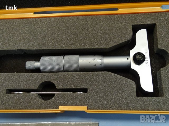 микрометричен дълбокомер Mitutoyo 128-101, 0-25mm, снимка 2 - Резервни части за машини - 35321646