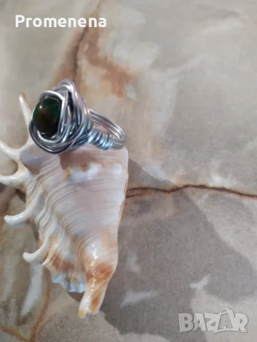 Пръстен с естествен камък, снимка 7 - Пръстени - 47558914