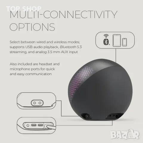 CREATIVE Pebble X Plus 2.1 USB-C високоговорители със субуфер и RGB, снимка 5 - Тонколони - 49937967